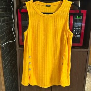 Studio 1886 mustard sleeveless top in size M